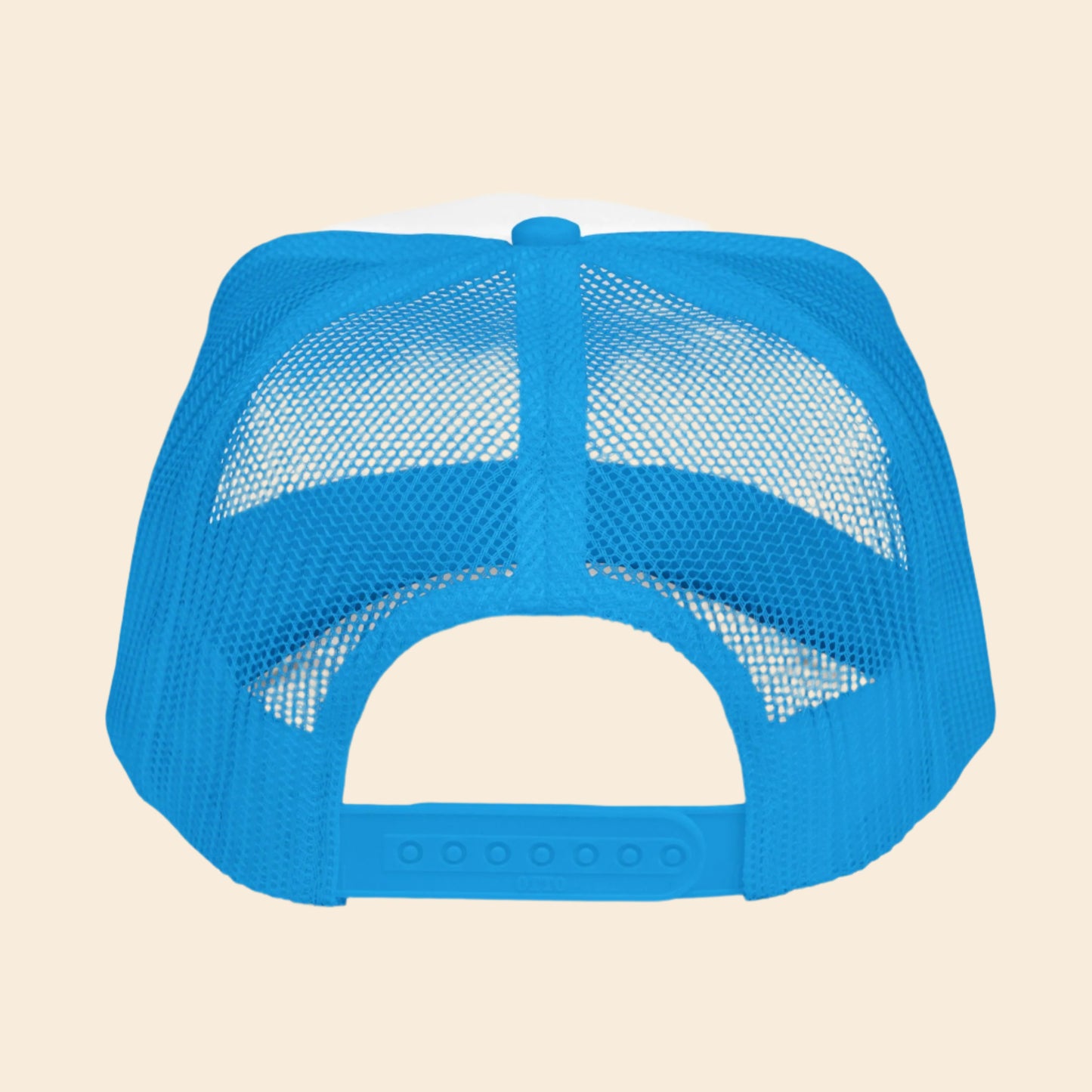 Blue mesh cap on a white background