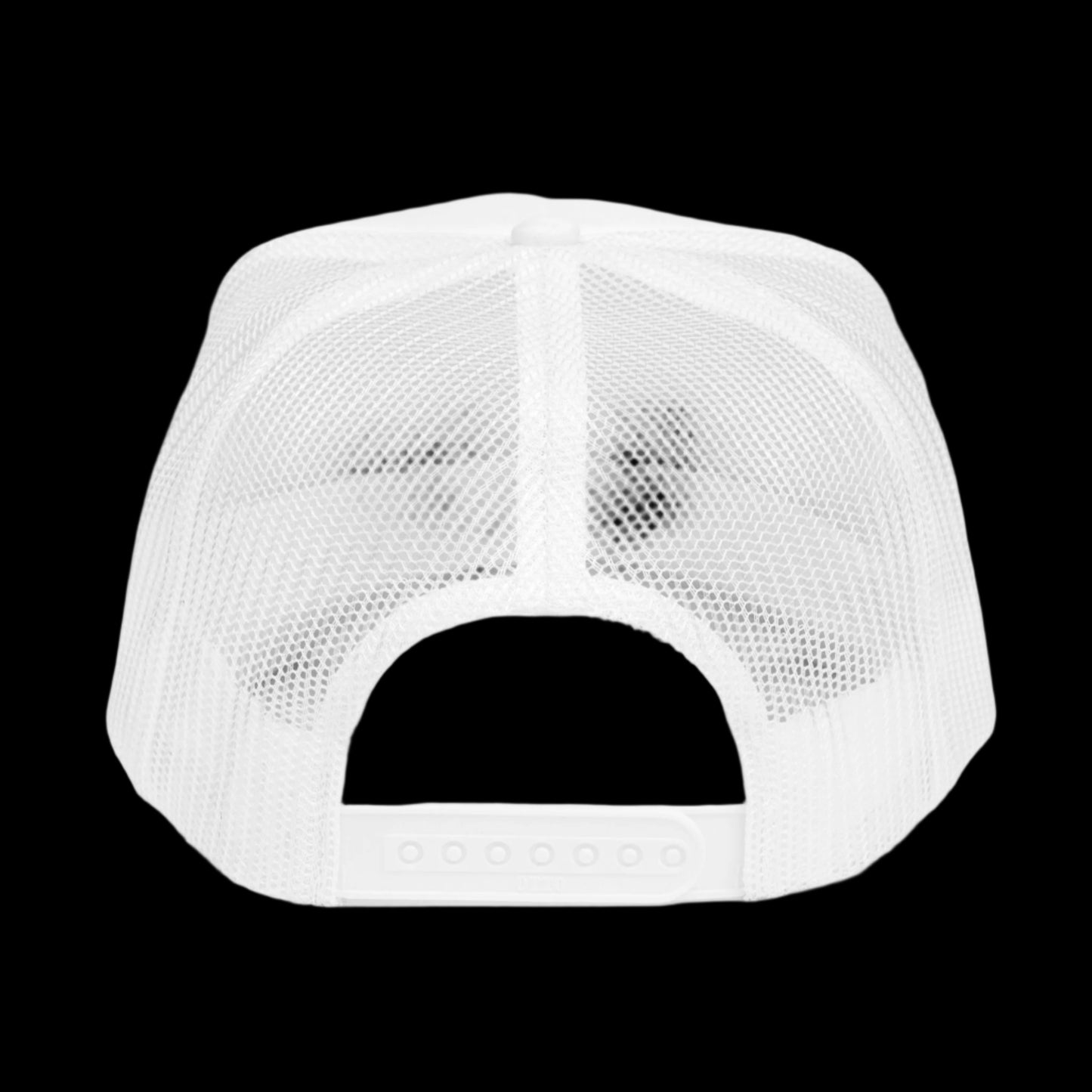 White mesh cap on a white background